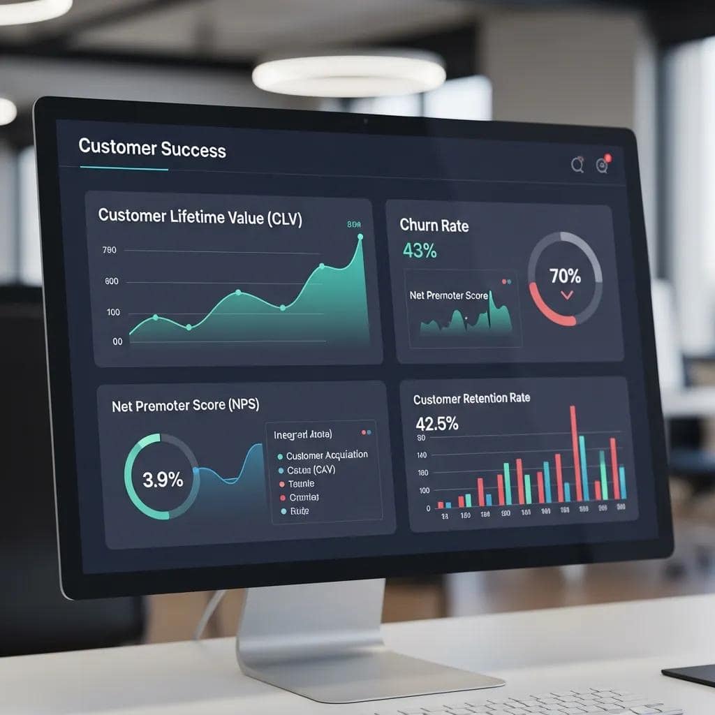 Dashboard showing customer success and NRR metrics