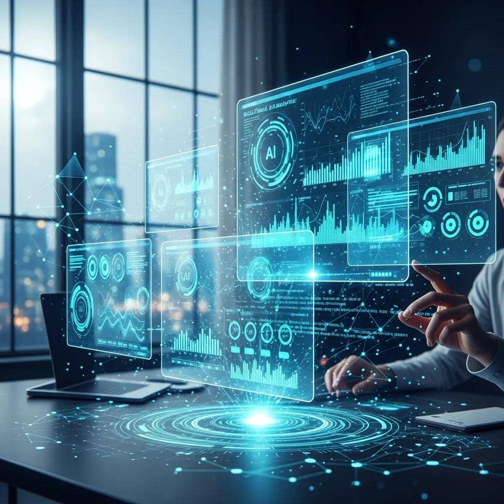 Futuristic workspace showing AI automation tools speeding GTM execution