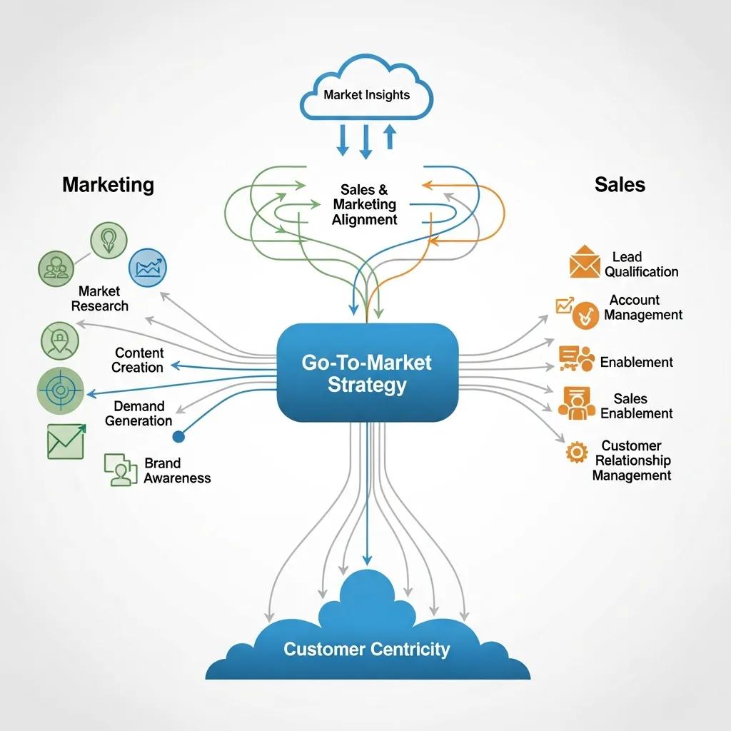 Diagram showing scalable Go‑To‑Market architecture components for B2B